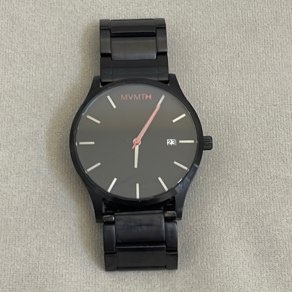 MVMT BLACK STAINLESS STEEL WATCH